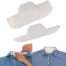 50pcs Collar Sweat Pads Disposable Protectors SelfAdhesive Invisible Stain Guard for Shirts