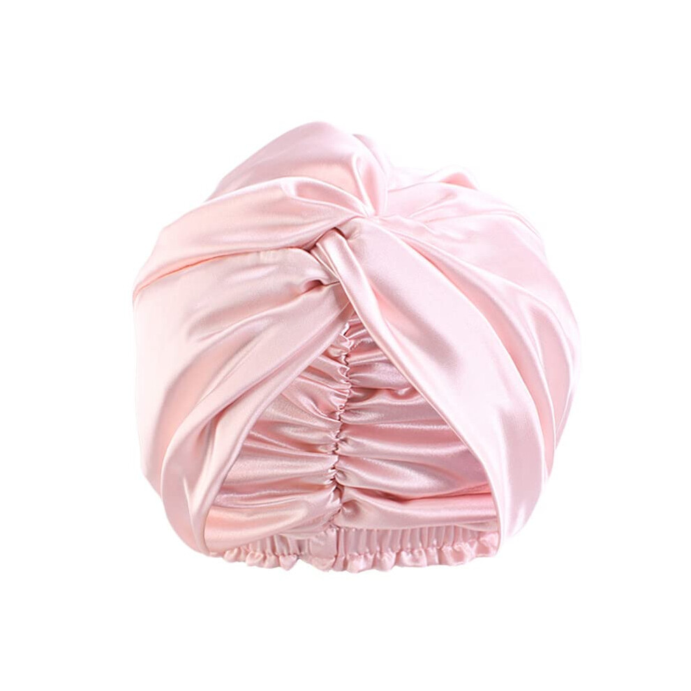 Ladies Silk Shower Cap and Double Layer Nightcap for Sleeping Hair Protection Multiple Colors