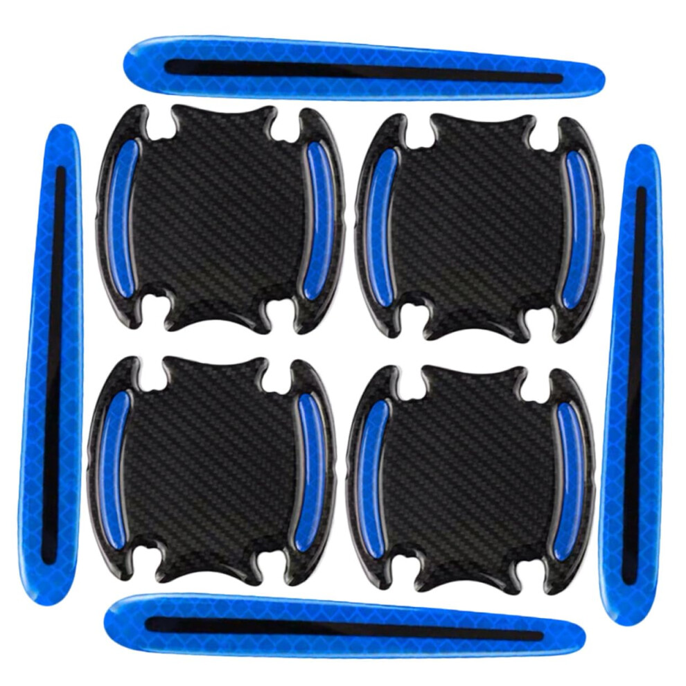 8Pcs Car Door Handle Protector Stickers Scratchresistant Pvc Reflective Safety Warning Decals 9365369978638
