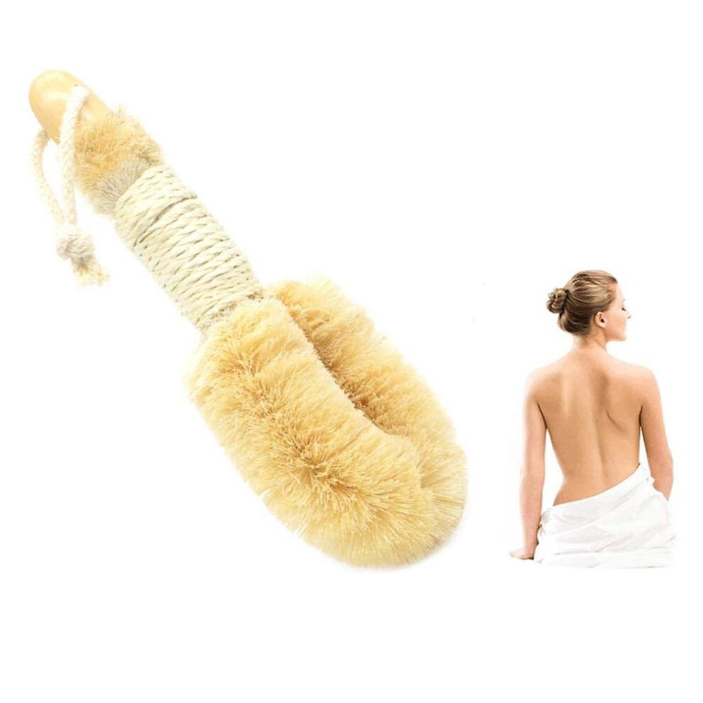 Natural Sisal Body Brush Wooden Bath Brush for Exfoliating Skin Care and Improve Circulation