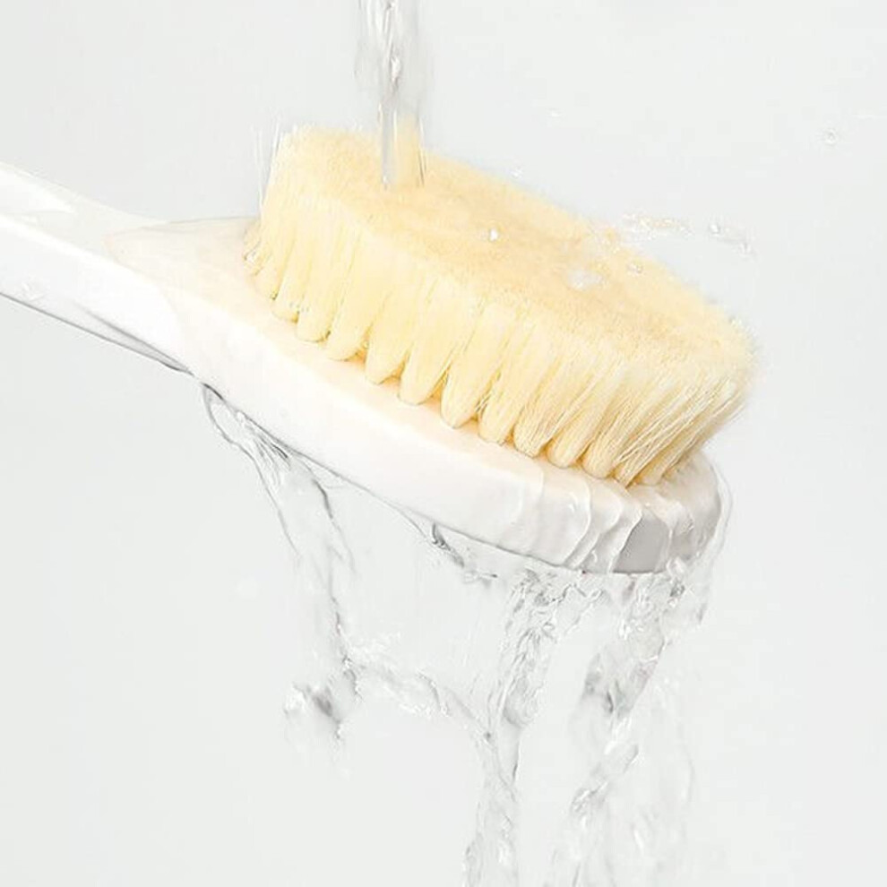 2Pack Long Handle Back Scrubber Shower Brush for Gentle Body Exfoliating Wet or Dry Use