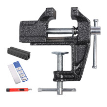 Golf Grip Change Kit 4 Piece Clamp Vise Set with Double Sided Tape for Irons and Woods
