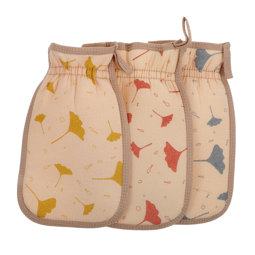 Exfoliating Bath Towel and Back Scrubbing Gloves Set, DoubleSided, QuickDrying, SkinFriendly