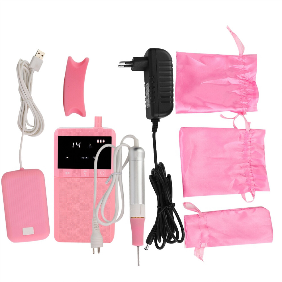 Adjustable RPM Nail Drill, High Speed Electric Nail File with Low Vibration Motor, Portable Rechargeable E-File for Acrylic Nails, Heat Dissipation