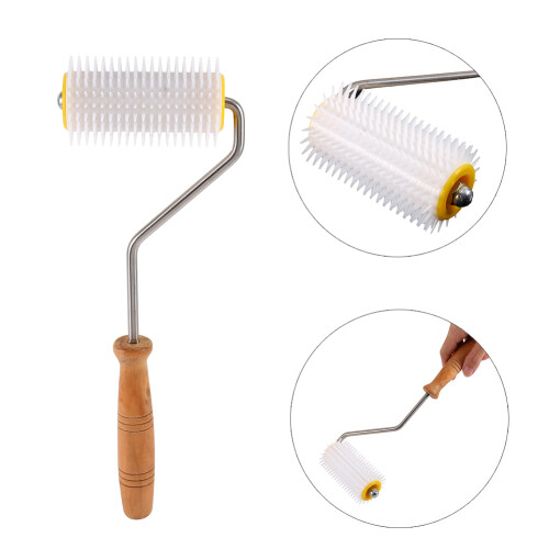 Uncapping Tool For Beekeeping, Durable Plastic And Steel Construction Needle Roller With Reusable Honey Extractor Features, Easy Honey Extraction 1