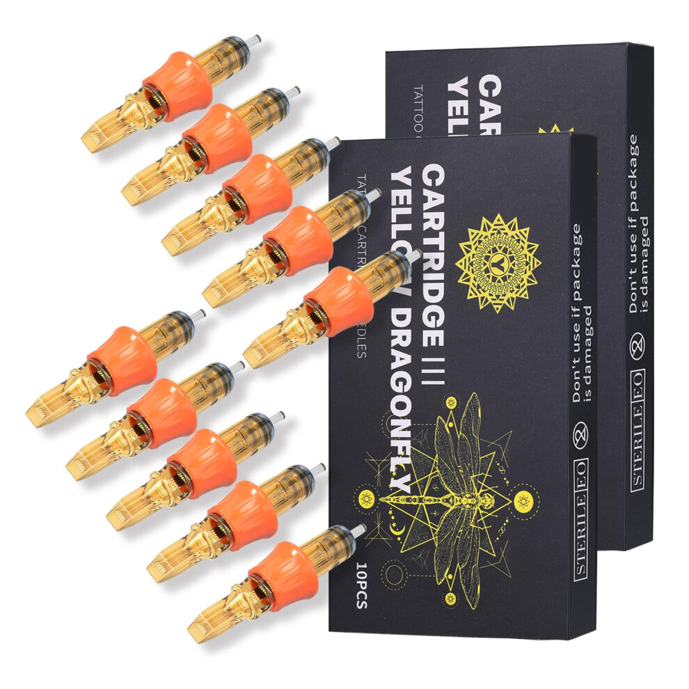 5RS Round Shader Tattoo Cartridge Needles 0.35mm Disposable with Integrated Finger Ledge  10pcs