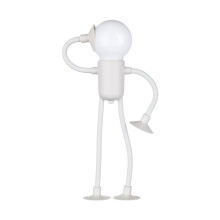 Cute Bulb Man Bendable Desk Lamp Night Light for Bedroom Decor and Christmas Gifts 17x4x4cm
