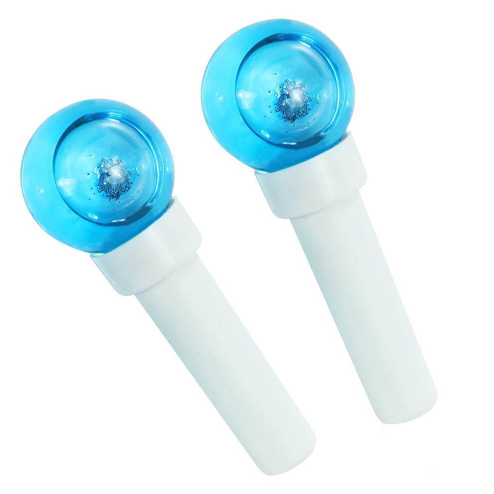 Blue Facial Ice Globes Set Of 2 With 360 Rotating Roller For Puffiness Reduction And Skin Tightening Â