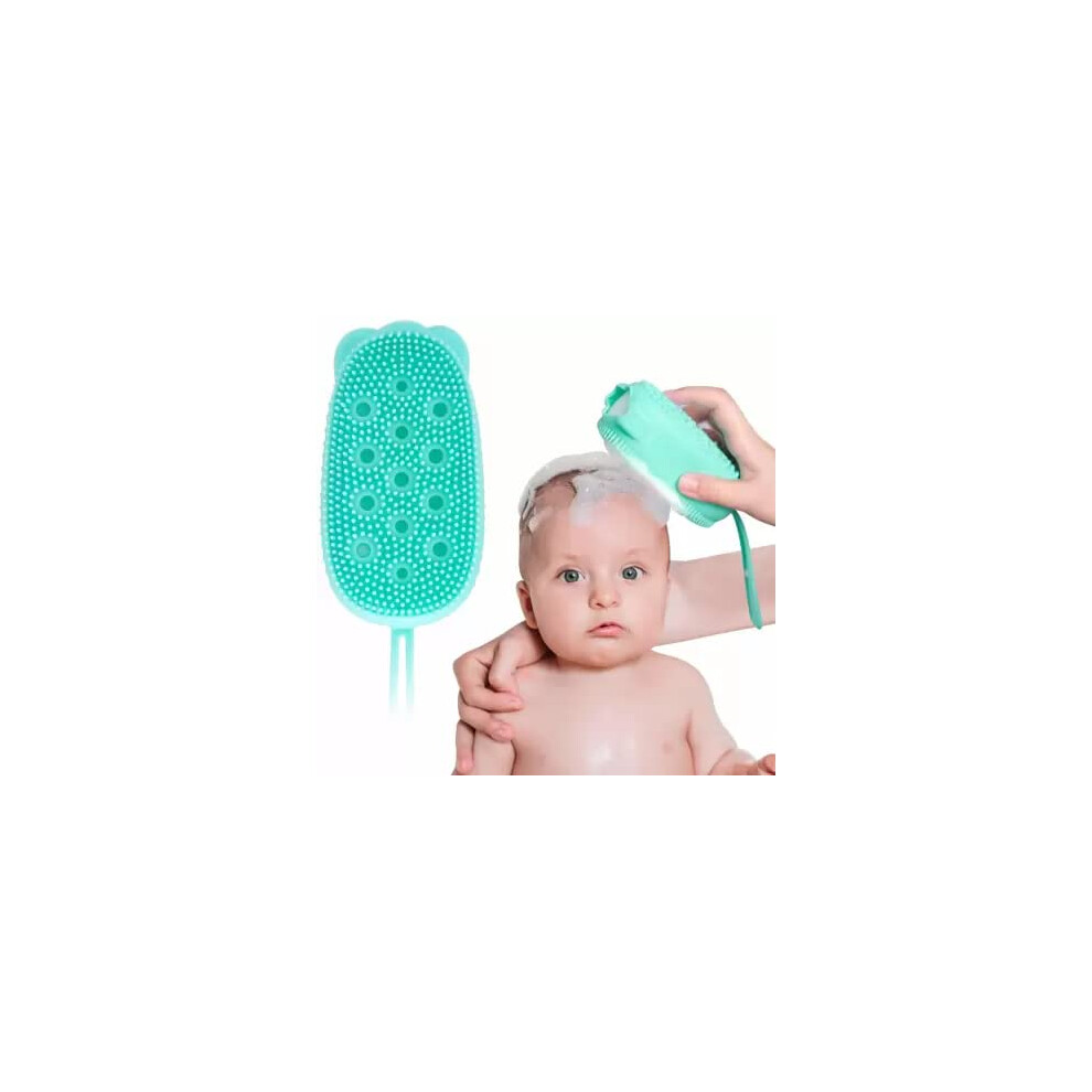 Silicone Body Scrubber Bath Brush with Gentle Exfoliation, Quick Dry, NonSlip Grip, Multicolour