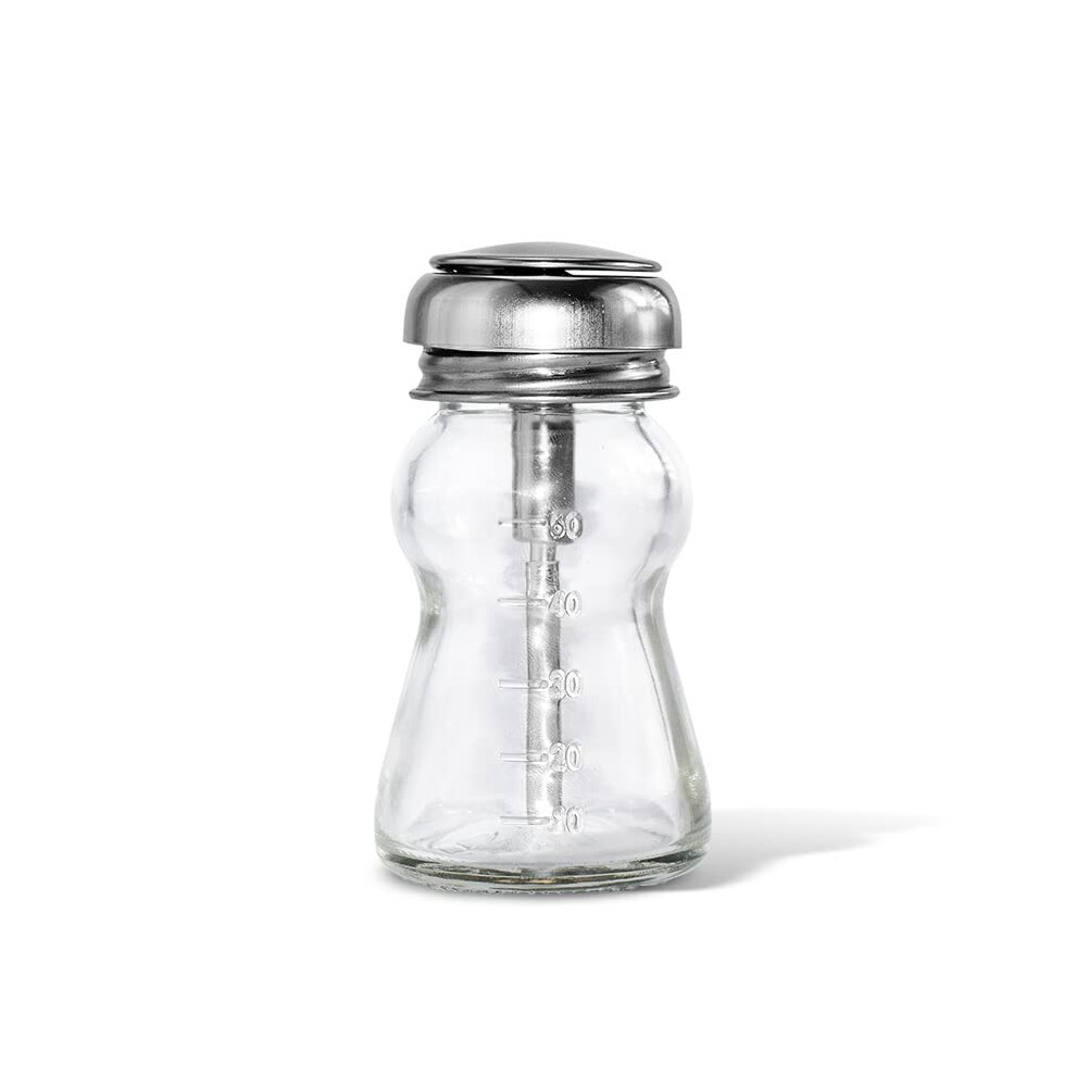60ml Refillable Glass Pump Dispenser Bottle with LeakProof Cap for Nail Polish Remover and Alcohol