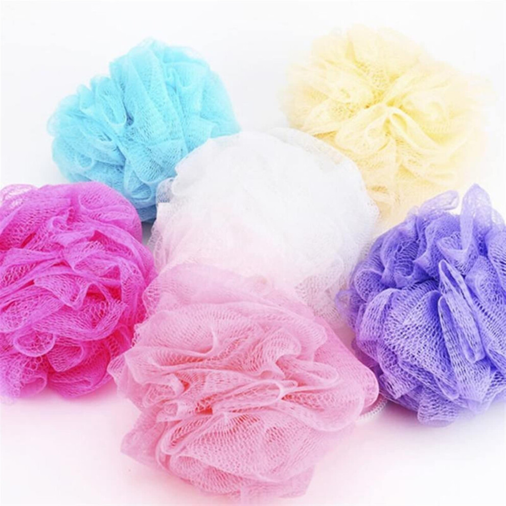 Bath Sponge Nylon Loofah for Gentle Exfoliation and Rich Lather, Reusable Mesh Bath Ball 10PCS