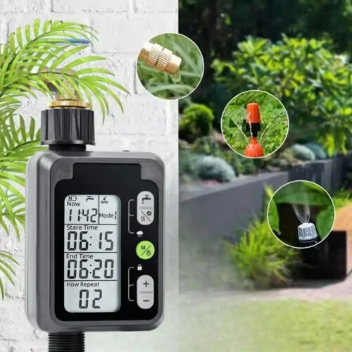 Garden Irrigation Timer with Multiple Modes, Smart Watering Schedule and Rain Delay Function 2