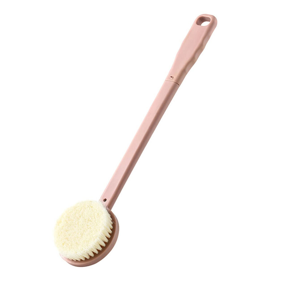 Bath Brush with Long Handle for Gentle Exfoliation, Back Scrubber for Shower Wet or Dry Use