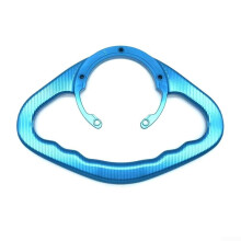 Motorcycle Passenger Handgrips CNC Aluminum Fuel Tank Grab Bar with AntiSlip Grooves for 250SR 300SR 450S 700 (Blue)