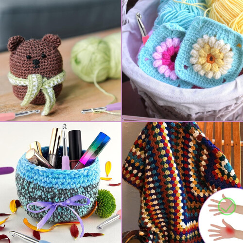 Crochet Paradise: Εργονομικός σχεδιασμός, εξαιρετικά μακριές βελόνες, για απρόσκοπτες 1
