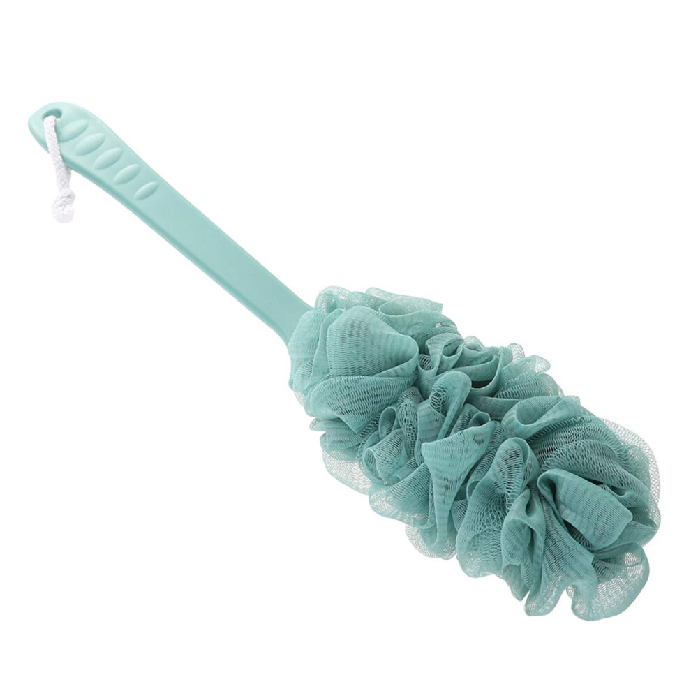 Long Handle Bath Body Scrubber with Shower Mesh Pouf for Gentle Exfoliation and Rich Lather
