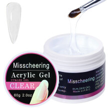 Clear Nail Builder Gel 60ml UV Hard Gel for Strong Nail Extensions and DIY Nail Art