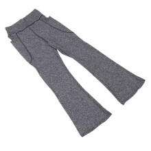 Pantaloni Yoga a gamba larga Deep Black, a rapida asciugatura, vita alta, M