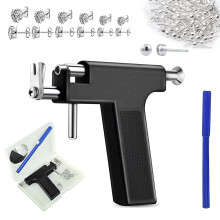 Professional Ear Piercing Kit with Gun, 49 Pairs Studs, 6 Stainless Steel Earrings, Home Salon Use