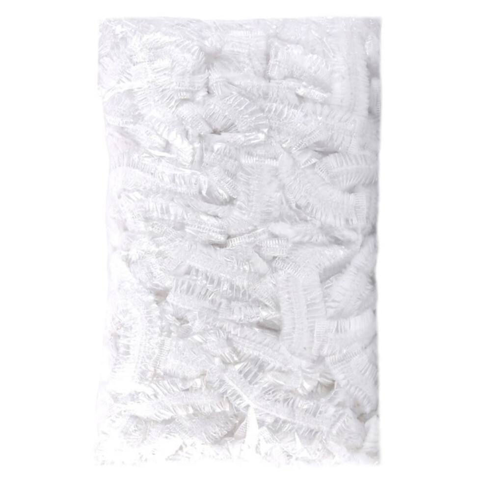 100pcs Disposable Shower Caps Keeps Hair Dry Elastic Bath Caps for Home Hotel Salon Spa Use