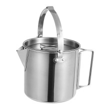 Portable Stainless Steel Camping Kettle Fast Heating Lightweight Outdoor Water Boiler for Hiking and Picnic