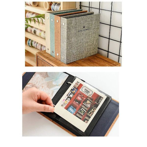 Κομψό άλμπουμ φωτογραφιών Ramie για Fujifilm Instax Wide300/210Instant5\" (50 θήκες) Πράσινο 1