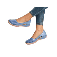 Scarpe basse da donna LUXUR, modello slip-on con punta arrotondata, traspiranti, a pianta larga, comode, taglia 9