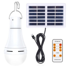 Lampe de camping solaire YOBOLK, ampoule 7W, lampe de rangement, petite ampoule pour la maison, lampe de secours portable en cas de panne de courant.