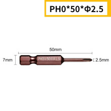 1 phíosa Giotán Scriúire 50mm, Druil Ardchruas 1/4 orlach, Seang Heicseagánach PH00/PH0/PH1/PH2, le haghaidh Gabhálais Scriúire Láimhe
