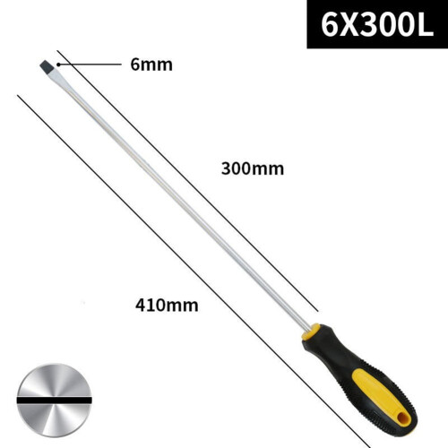 Extended 12-Inch Long Phillips Screwdriver With Rubber Handle Magnetic Screwdriver