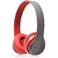 Słuchawki bezprzewodowe, P47Bluetooth, składane słuchawki nauszne z mikrofonem, słuchawki stereo, obsługa radia FM, TF, do komputerów,