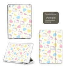 Capa protetora compatível com tablet Apple, iPad Air 6, Pro 2024, compartimento para caneta, Air 5 10.2, Hello Kitty, airbag, 11 polegadas, 9,7.