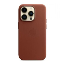 Kompatybilny z iPhonem 14Pro Skórzane etui z MagSafe Szybkie ładowanie bezprzewodowe 6,1" w kolorze Umber