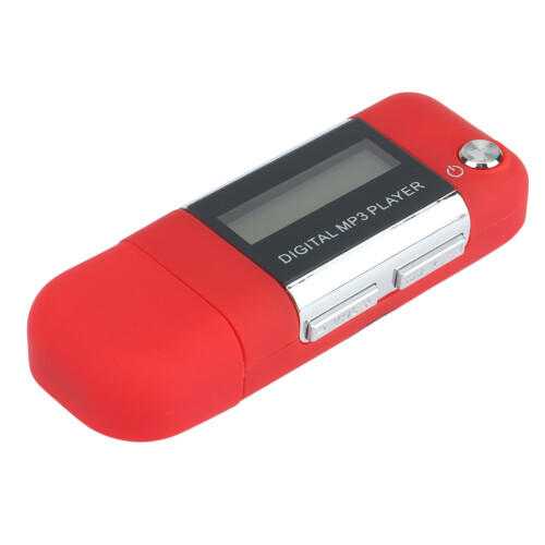 Reprodutor de MP3 de 4GB com entrada USB, compatível com pilhas AAA substituíveis e função de gravação (vermelho) 1