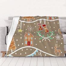 Fleece-teppe med god jul, supermykt og koselig teppe, for menn, kvinner, gamle mennesker og barn. Sengetøyfunksjoner - supermyk, 60"x50"