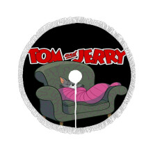 Tom och Jerry Anime Julgransklänning - Fransar, mjuk och rolig julgransklänning juldekorationer julfest juldekorationer-48 tum