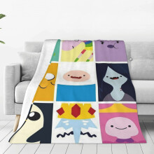 Adventure Time Kuscheldecke, weiche Plüschdecke für Schlafzimmer, Wohnzimmer, Couch, Büro, Ganzjahresgeschenk für Frauen, Männer, Mädchen und