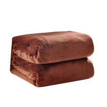 Poaug Blanket on Sale Clearance Super Soft Warm Solid Warm Micro Plush Fleece Blanket Throw Rug Sofa Bedding Brown
