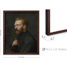 XFX-POSTERS Stampa antica Master Russell - Ritratto di Van Gogh, Arte impressionista vintage cupa e suggestiva - Decorazione da parete con cornice