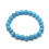 Pulseiras elásticas redondas com contas redondas de jaspe turquesa sintético. 1