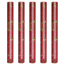 Winysin5PCs (70cm x 50cm) Papel de embrulho de Natal de um lado, Papai Noel clássico e estampas