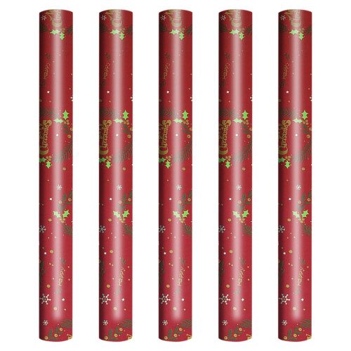 Winysin 5 τεμάχια (70cmX50cm) Χαρτί περιτυλίγματος μονής όψης Χριστουγέννων, κλασικός
