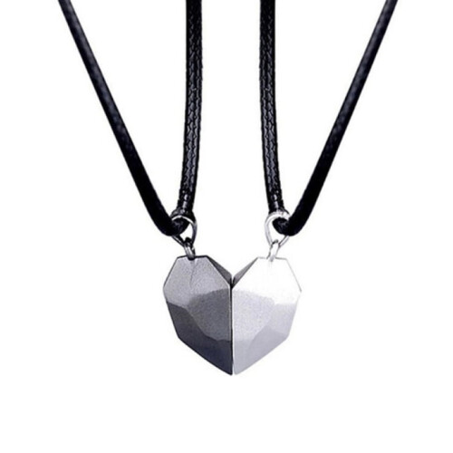 2 collane abbinate magnetiche geometriche creative unisex commemorative significative per lui e per lei, per coppia