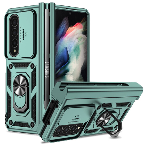 Ανθεκτική υβριδική θήκη για Samsung Galaxy Z Fold4 - Προστασία με μεντεσέδες, Θήκη για στυλό