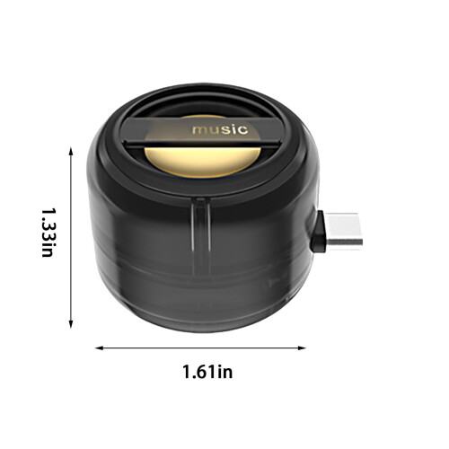 Μίνι Φορητό Ηχείο Bluetooth 2W με Μικρόφωνο, 250mAh, Type-C, Είσοδος Γραμμής Συμβατό με Κινητά 2