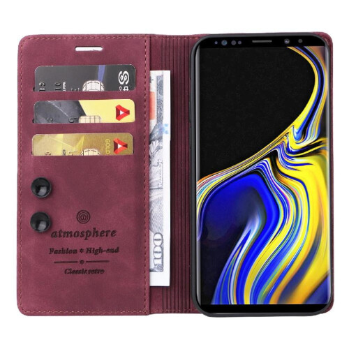 Θήκη Flip Cover για συμβατότητα με Samsung Galaxy Note9, Δερμάτινη θήκη Flip Cover, Απλή 1