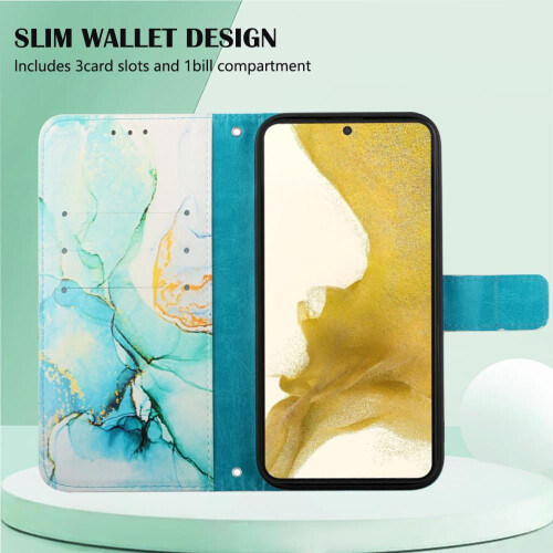 Θήκη για Samsung Galaxy S23Plus5G με βάση από PU δέρμα και σχέδιο από μάρμαρο 2