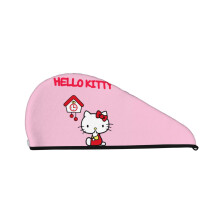 Hello Kitty Coral Velvet Dry Hair Cap Thicking To Increase Soft Absorbing Shower Cap