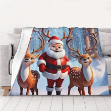 Kerstfleece deken, superzacht en knus, voor mannen, vrouwen, ouderen en kinderen. Kenmerken: superzacht, 50" x 40"