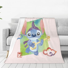 Lilo ja Stitch -peitto, heittosänky, huoneen sisustus, flanellihuovat, sängyn sohva, 60 x 50 cm